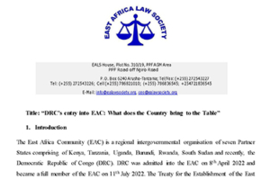 DRC Integration Article - EALS Trade and Regional Integration Committee